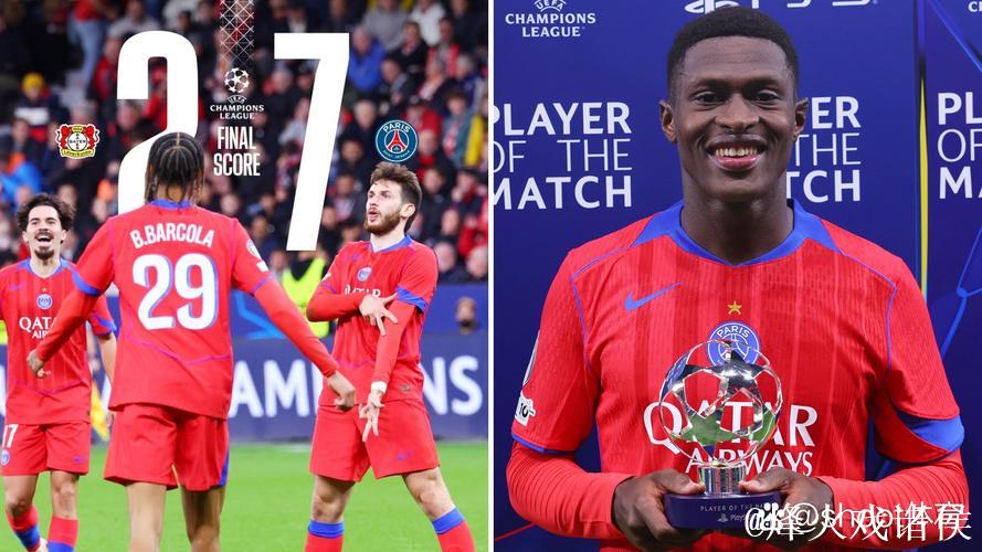 欧冠-扎巴尔尼失误送礼 杜埃双响 巴黎7-2狂胜药厂